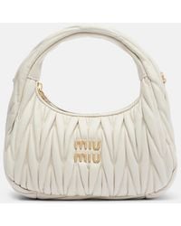 Miu Miu - Wander Small Leather Top-Handle Bag - Lyst