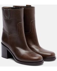 Brunello Cucinelli - Leather Ankle Boots - Lyst