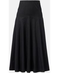 Proenza Schouler - Heidi Cotton-Blend Midi Skirt - Lyst