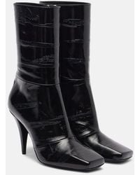 Givenchy - Sliced Square 95 Leather Ankle Boots - Lyst
