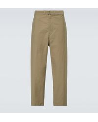 Lemaire - Cropped-Hose aus einem Baumwollgemisch - Lyst