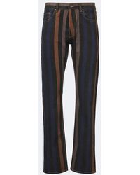 Versace - Jean Straight A Rayures - Lyst