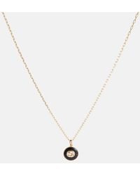 Gucci - Halskette Interlocking G Aus 18Kt Mit Diamanten Und Onyx - Lyst