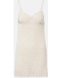 Anna Kosturova - Crochet Scalloped Cotton Minidress - Lyst