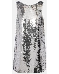 Dolce & Gabbana - Sequined Open-Back Minidress - Lyst