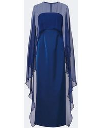 Jonathan Simkhai - Fiora Caped Organza-Trimmed Gown - Lyst