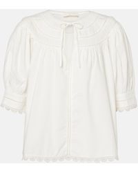 Ulla Johnson - Dylan Puff-Sleeve Cotton Top - Lyst