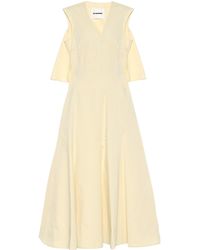 Jil Sander Cotton And Silk Maxi Dress - Yellow