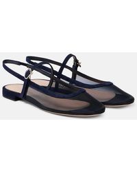 Gianvito Rossi - Leather-Trimmed Organza Ballet Flats - Lyst