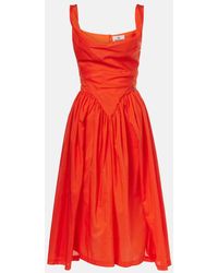 Vivienne Westwood - Sunday Cotton And Silk Midi Dress - Lyst