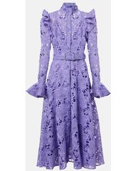 LEO LIN - Midikleid Aliyah Aus Spitze - Lyst