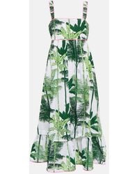 Juliet Dunn - Printed Cotton Midi Dress - Lyst