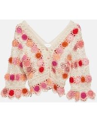Anna Kosturova - Bouquet Floral Cotton Crochet Top - Lyst