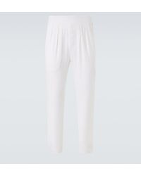 Tom Ford - Cotton And Silk Straight Pants - Lyst