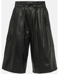 Yves Salomon - Leather Bermuda Shorts - Lyst