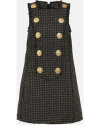 Balmain - Embellished Tweed Minidress - Lyst