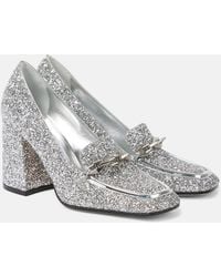 Jimmy Choo - Diamond Tilda 85 Glitter Loafer Pumps - Lyst