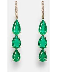 Anita Ko - Ohrringe Anya Aus 18Kt Gelbgold (750/1000) Mit Diamanten Und Smaragden - Lyst