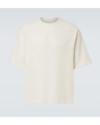 Jil Sander - Zip-Detail Cotton-Blend Jersey T-Shirt - Lyst