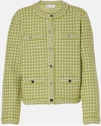 Tory Burch - Knitted Checked Jacket - Lyst