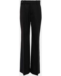 Chloé - Pantaloni Regular A Vita Alta Misto Lana - Lyst