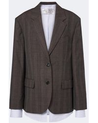 Acne Studios - Checked Wool-Blend Blazer - Lyst