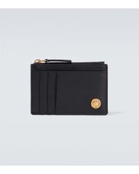 Versace - Medusa Zipped Leather Card Holder - Lyst