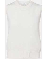Oscar de la Renta - Virgin Wool Sweater Vest - Lyst