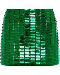 The Attico Gonna Sequin-embellished Miniskirt - Green