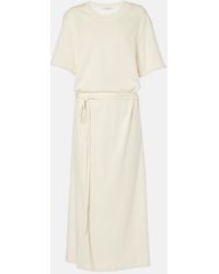 Lemaire - Vestido Midi De Jersey De Algodon - Lyst
