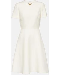 Valentino - Wool And Silk Minidress - Lyst