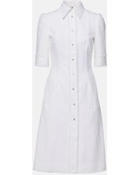 Dolce & Gabbana - Cotton-Blend Tweed Shirt Midi Dress - Lyst