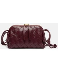 Bottega Veneta - Concert Intrecciato Mini Leather Crossbody Bag - Lyst