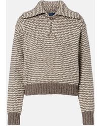 Polo Ralph Lauren - Striped Cotton And Wool-Blend Polo Sweater - Lyst