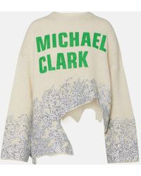 JW Anderson - X Michael Clark Embellished Wool-blend Sweater - Lyst