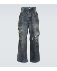 Balenciaga - Jeans distressed a gamba larga - Lyst