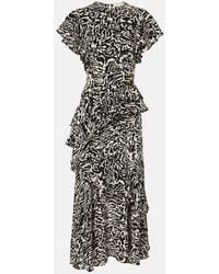 Ulla Johnson - Amaia Silk Crepe De Chine Midi Dress - Lyst