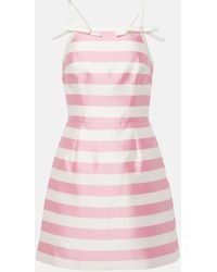 Rebecca Vallance - Jocelyn Bow-detail Striped Minidress - Lyst