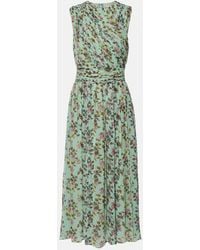Ulla Johnson - Celestina Floral Silk Chiffon Midi Dress - Lyst