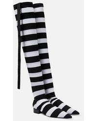 Dolce & Gabbana - Portofino Striped Over-the-knee Boots - Lyst