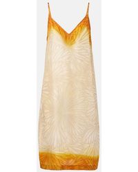 Dries Van Noten - Bedrucktes Slipdress Aus Seide - Lyst
