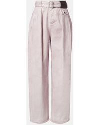 Loewe - Belted Wide-Leg Jeans - Lyst