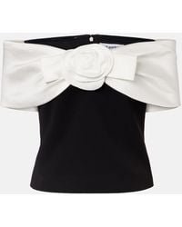 Self-Portrait - Off-Shoulder-Top Aus Crepe - Lyst
