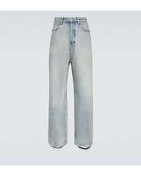 Balenciaga - Distressed Wide-Leg Jeans - Lyst