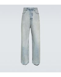 Balenciaga - Distressed Wide-Leg Jeans - Lyst