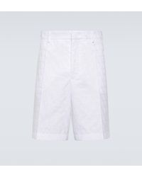 Valentino - Jacquard Cotton Poplin Shorts - Lyst