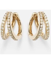 STONE AND STRAND - Boucles D'Oreilles Time En Or 10 Ct Et Diamants - Lyst