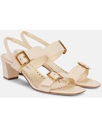 Manolo Blahnik - Thalitsli 50 Leather Slingback Sandals - Lyst