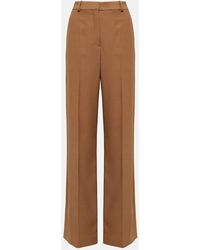 Stella McCartney - High-rise Wool Wide-leg Pants - Lyst