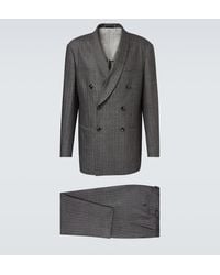 Giorgio Armani - Chevron Wool And Cashmere-Blend Suit - Lyst